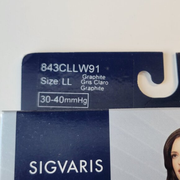 Sigvaris Medical Compression Hosiery / Knee-High / LL / Graphite / 843CLLW91 - Picture 3 of 6